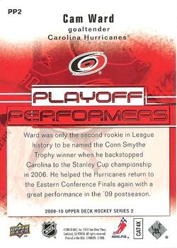 2009-10 Upper Deck - Playoff Performers #PP2 Cam Ward  Back