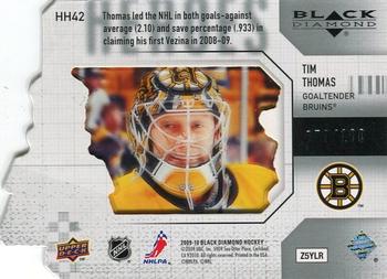 2009-10 Upper Deck Black Diamond - Hardware Heroes #HH42 Tim Thomas  Back