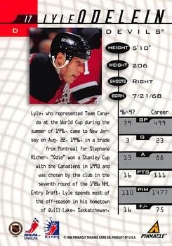 1997-98 Pinnacle Be a Player #17 Lyle Odelein Back