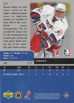 1997-98 Upper Deck Black Diamond #125 Jeff Farkas Back