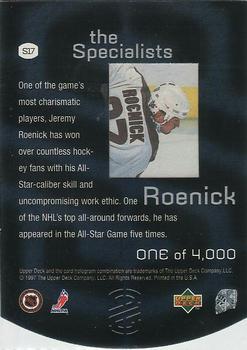 1997-98 Upper Deck - The Specialists #S17 Jeremy Roenick Back