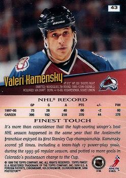 1998-99 Finest #43 Valeri Kamensky Back