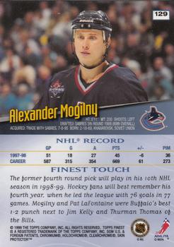 1998-99 Finest #129 Alexander Mogilny Back