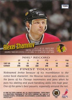 1998-99 Finest #134 Alexei Zhamnov Back