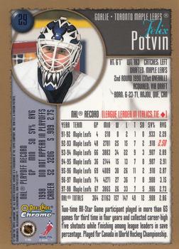 1998-99 O-Pee-Chee Chrome #29 Felix Potvin Back