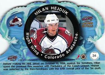 1998-99 Pacific Crown Royale #34 Milan Hejduk Back