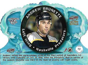 1998-99 Pacific Crown Royale #72 Andrew Brunette Back