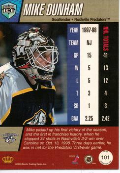 1998-99 Pacific Dynagon Ice #101 Mike Dunham Back