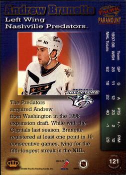 1998-99 Pacific Paramount #121 Andrew Brunette Back