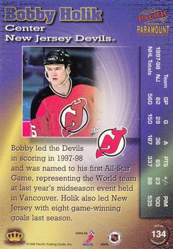 1998-99 Pacific Paramount #134 Bobby Holik Back