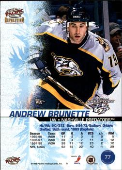 1998-99 Pacific Revolution #77 Andrew Brunette Back