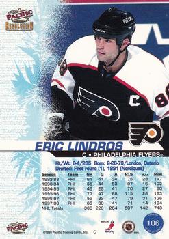 1998-99 Pacific Revolution #106 Eric Lindros Back