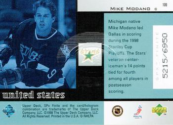 1998-99 SPx Finite #109 Mike Modano Back