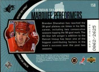 1998-99 SPx Finite #158 Brendan Shanahan Back