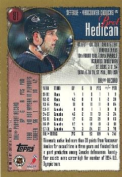 1998-99 Topps #81 Bret Hedican Back
