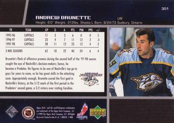 1998-99 Upper Deck #301 Andrew Brunette Back