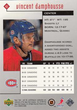 1998-99 Upper Deck Black Diamond #43 Vincent Damphousse Back