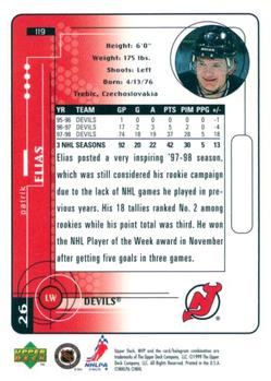 1998-99 Upper Deck MVP #119 Patrik Elias Back