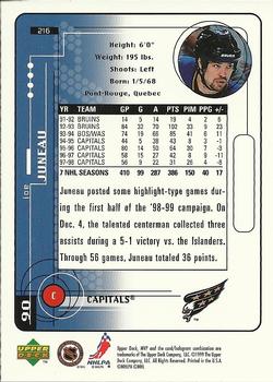 1998-99 Upper Deck MVP #216 Joe Juneau Back