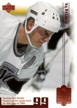 1999 Upper Deck Wayne Gretzky Living Legend #52 Wayne Gretzky (vs San Jose) Front