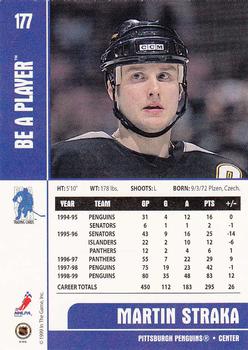 1999-00 Be a Player Memorabilia #177 Martin Straka Back