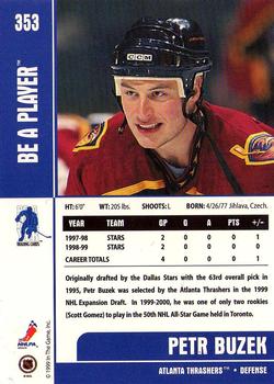 1999-00 Be a Player Memorabilia #353 Petr Buzek Back