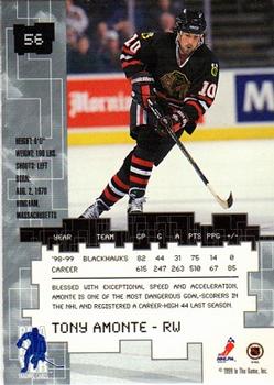 1999-00 Be a Player Millennium Signature Series #56 Tony Amonte Back