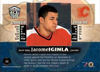 1999-00 Pacific Dynagon Ice #36 Jarome Iginla Back