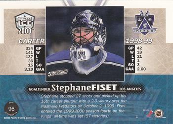 1999-00 Pacific Dynagon Ice #96 Stephane Fiset Back