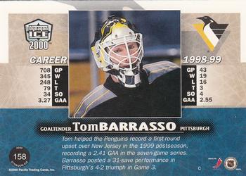 1999-00 Pacific Dynagon Ice #158 Tom Barrasso Back