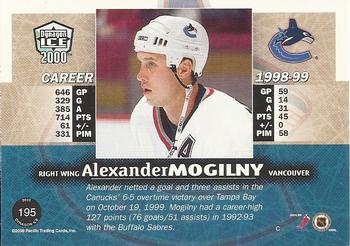 1999-00 Pacific Dynagon Ice #195 Alexander Mogilny Back