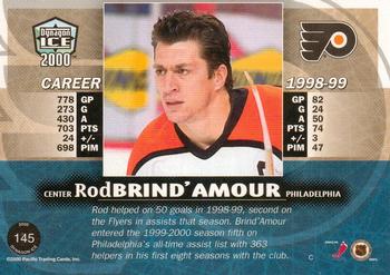 1999-00 Pacific Dynagon Ice #145 Rod Brind'Amour Back