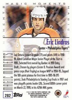 1999-00 Topps #282 Eric Lindros Back