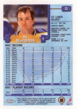 1999-00 Topps Chrome #13 Al MacInnis Back