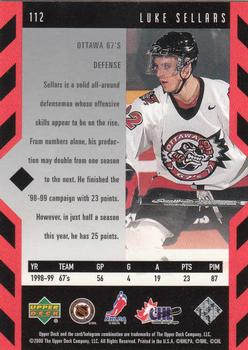 1999-00 Upper Deck Black Diamond #112 Luke Sellars Back