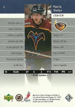 1999-00 Upper Deck Black Diamond #5 Patrik Stefan Back