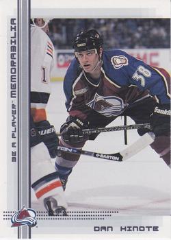 2000-01 Be a Player Memorabilia #345 Dan Hinote Front