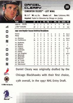 2000-01 Be a Player Memorabilia #388 Daniel Cleary Back