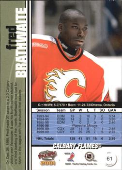 2000-01 Pacific #61 Fred Brathwaite Back