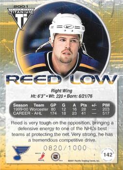 2000-01 Pacific Private Stock Titanium Draft Day #142 Reed Low Back