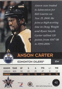 2000-01 Anson Carter Oilers Game Worn Jersey
