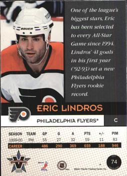 2000-01 Pacific Vanguard #74 Eric Lindros Back