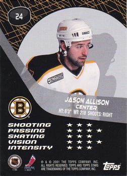 2000-01 Topps Stars #24 Jason Allison Back
