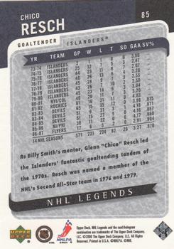 2000-01 Upper Deck Legends #85 Glenn Resch Back