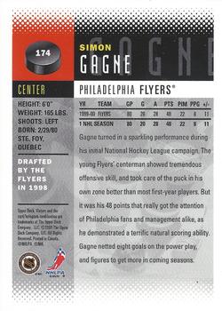 2000-01 Upper Deck Victory #174 Simon Gagne Back