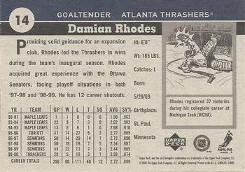 2000-01 Upper Deck Vintage #14 Damian Rhodes Back