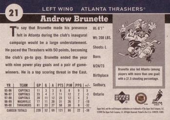 2000-01 Upper Deck Vintage #21 Andrew Brunette Back