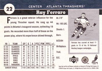 2000-01 Upper Deck Vintage #22 Ray Ferraro Back