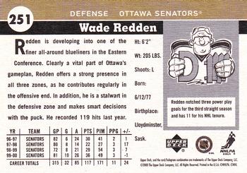 2000-01 Upper Deck Vintage #251 Wade Redden Back