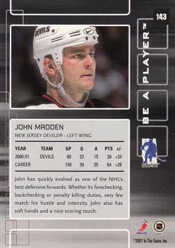2001-02 Be a Player Memorabilia #143 John Madden Back